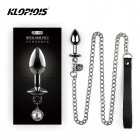 Jeusn New Aldult Stainless Anal Plug With Chain Rope